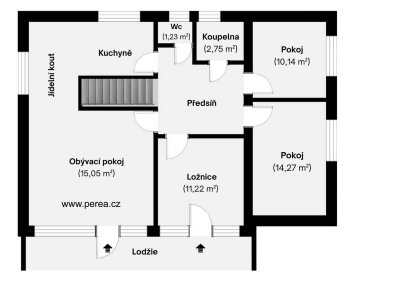 Půdorys – Prodej domu 4+kk Hvozdná