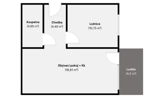 Prodej rekreačního apartmánu 2+kk s terasou - Všemina