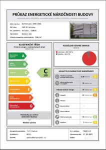 Energetický štítek – Prodej bytu 2+kk, Holešov