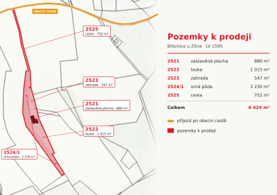 Prodej rodinného domu na samotě u Zlína, pozemek 6 424 m²